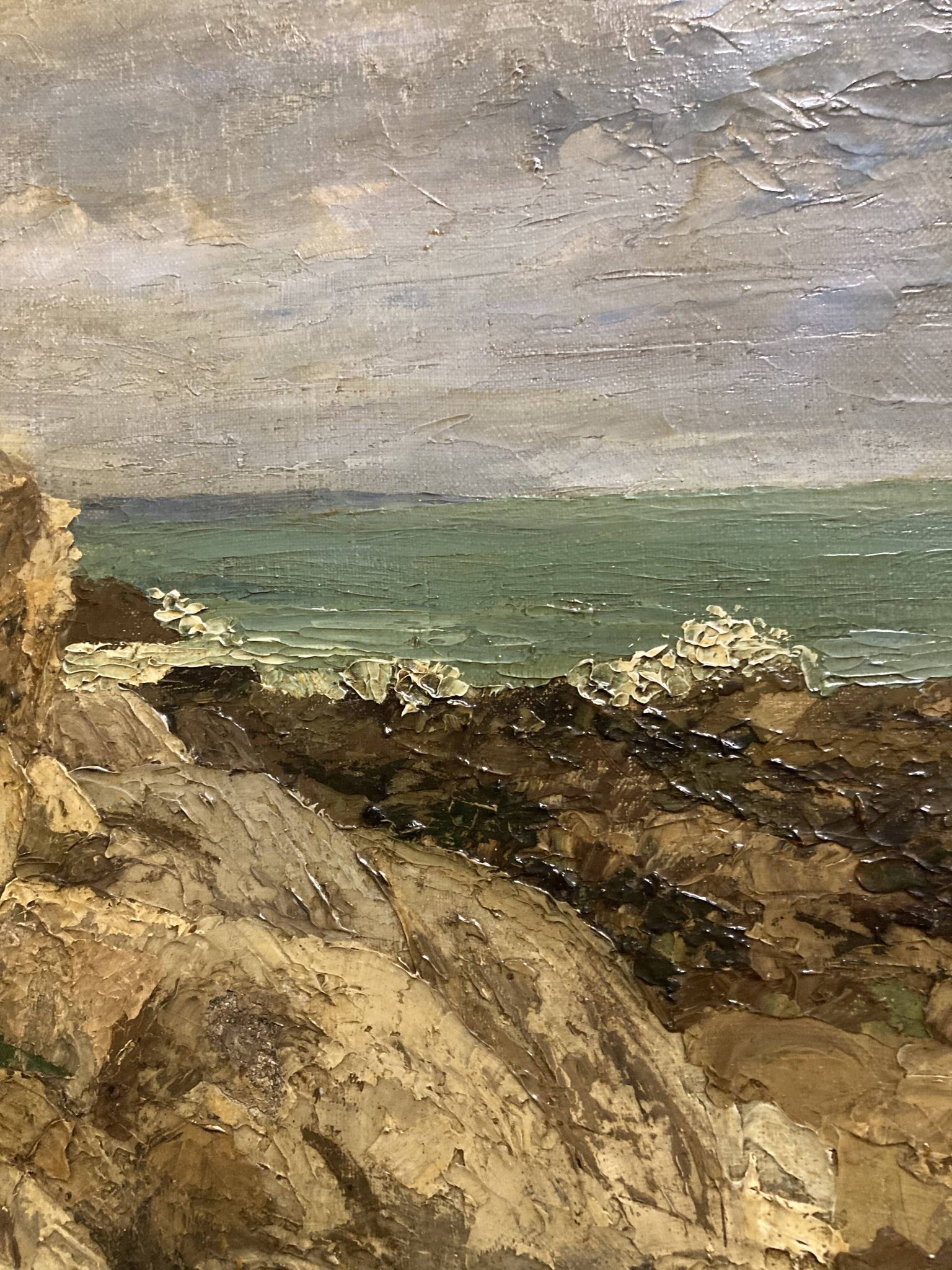 Johan Adolf HAMMES (1905-1994), Le Mauvais temps aux Pierrières, huile
