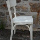 Set of 6 white Baumann bistro chairs