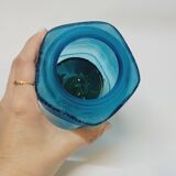 Franck Ma Toilet Box and Spray Bottle in Turquoise Blue Cracked Glass