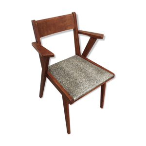 Fauteuil bridge hêtre et skaï