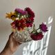 XXL antique glass flower vase