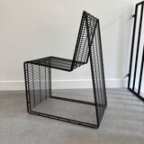 Graphic metal armchair