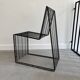 Graphic metal armchair