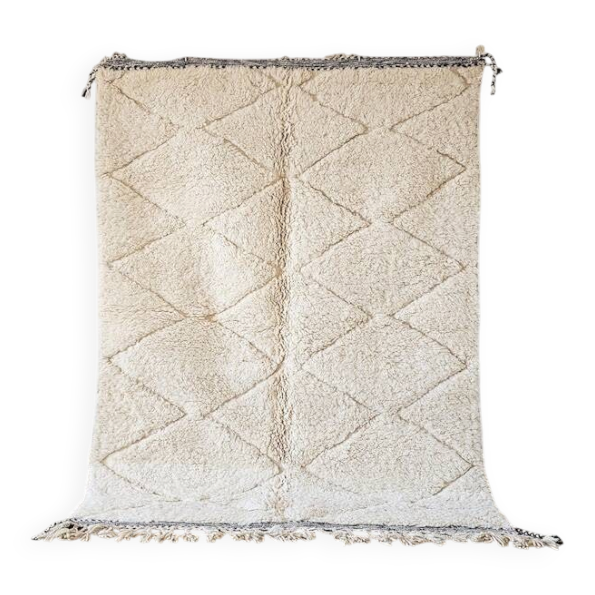 Beni Ourain rug in pure wool, handmade, traditional, 1.5/2.5 m.