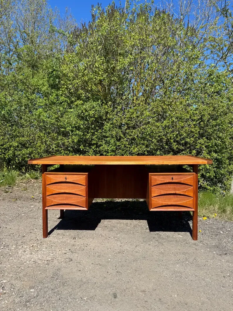 Vintage Teak Desk Attributed to Niels Clausen for NC Møbler, Denmark, 1960