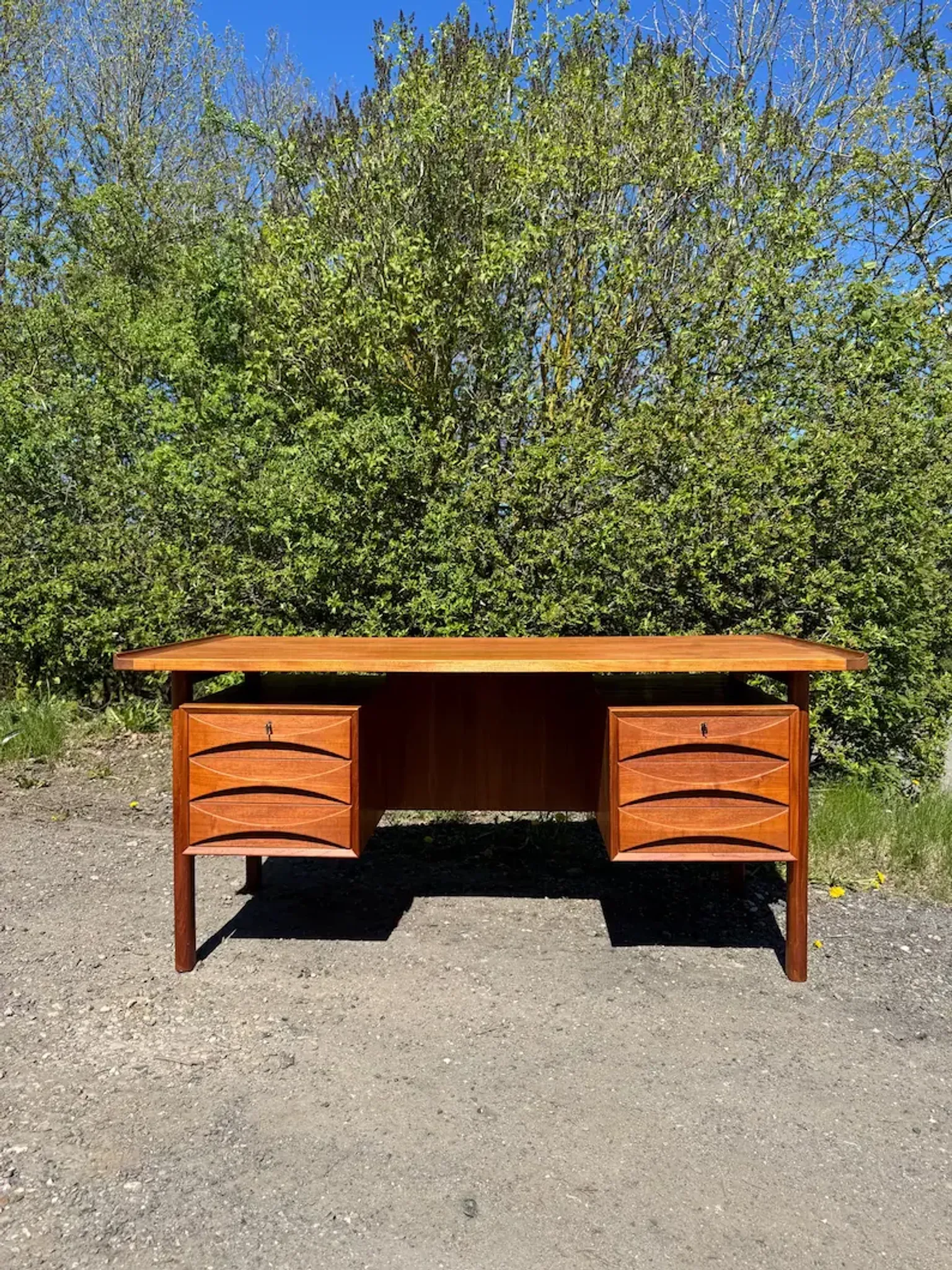 Vintage Teak Desk Attributed to Niels Clausen for NC Møbler, Denmark, 1960