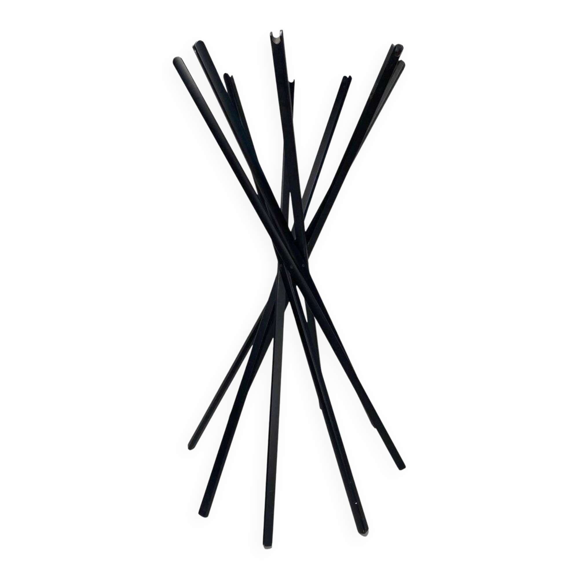 Vintage Zanotta Sciangai Adjustable Clothes Stand with Frame in Black Ash, 1973