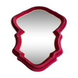 Red and gold felt mirror