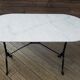 Table bistrot plateau marbre