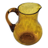 Hand-blown glass pitcher
