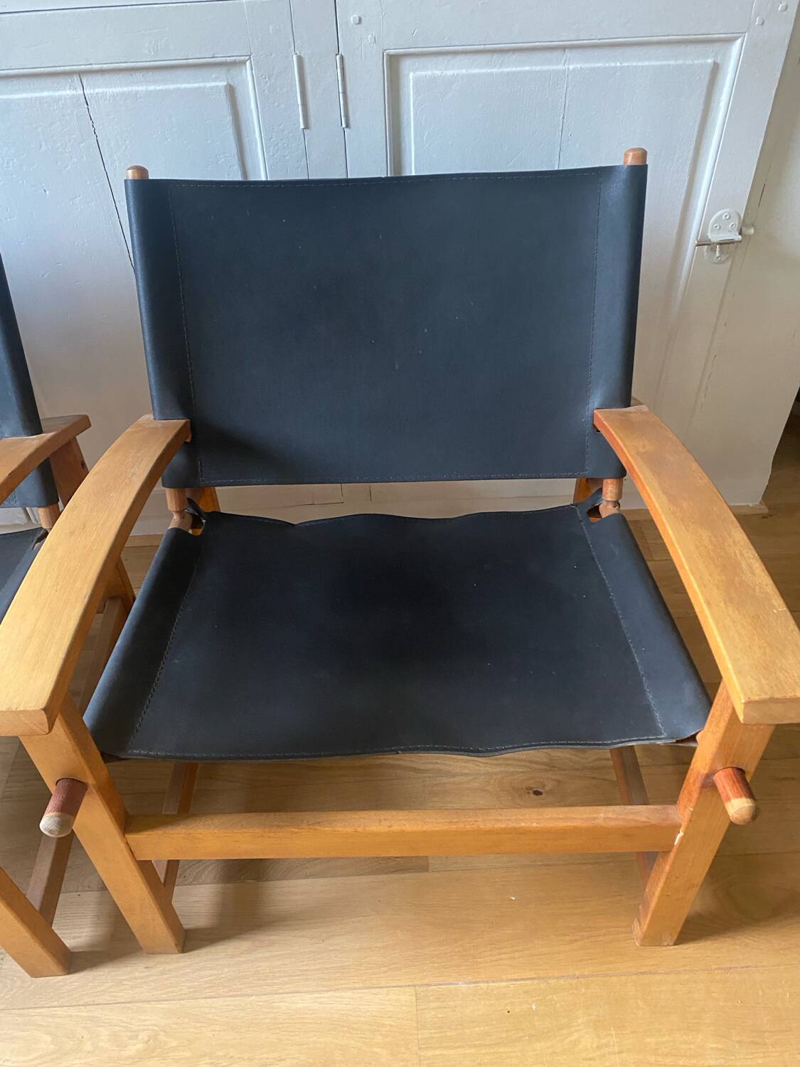 Paire de fauteuils « safari « vintage HYLLINGE MŌBLER