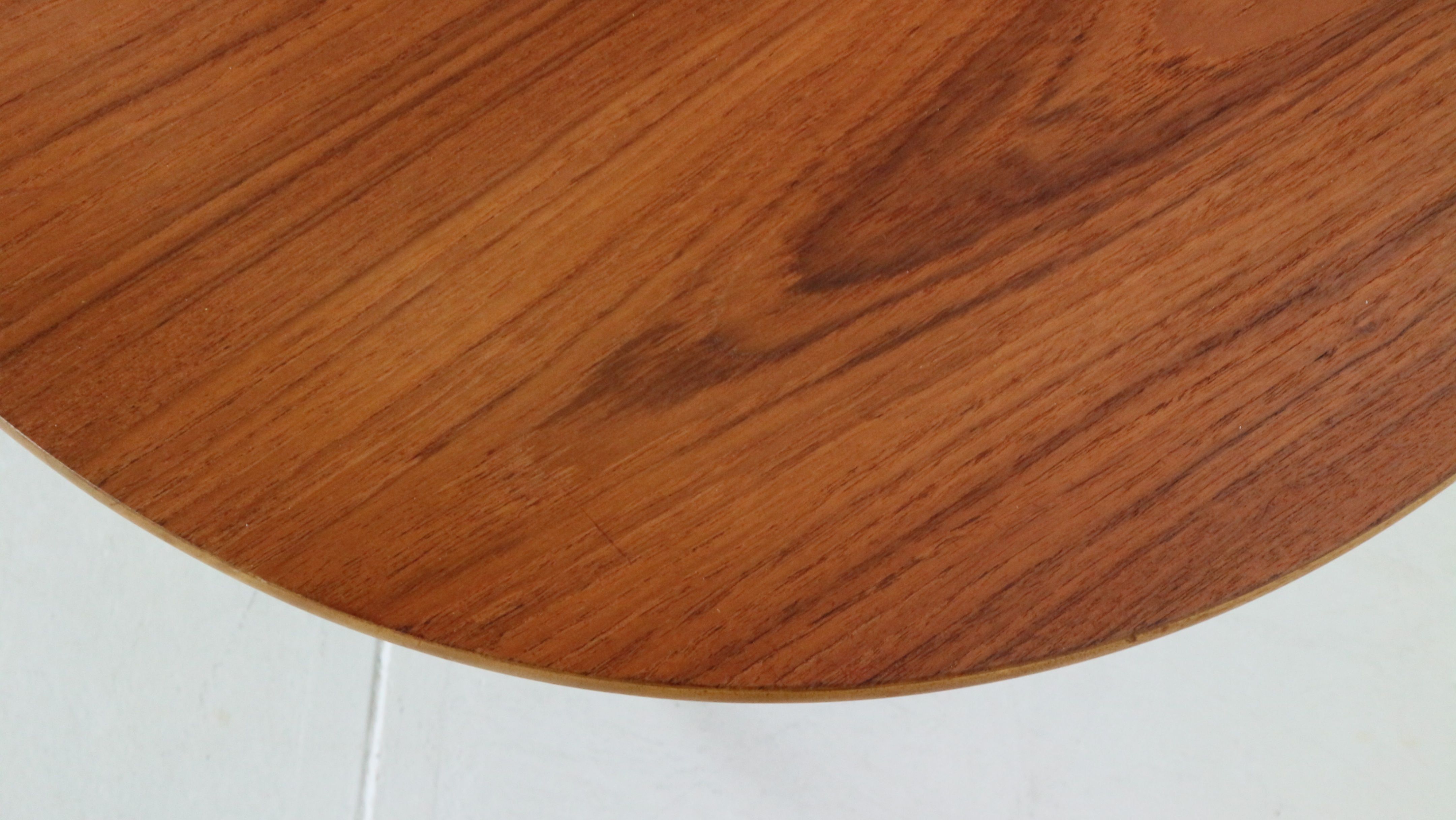 Scandinavian modern teak round coffee table, 1960's denmark