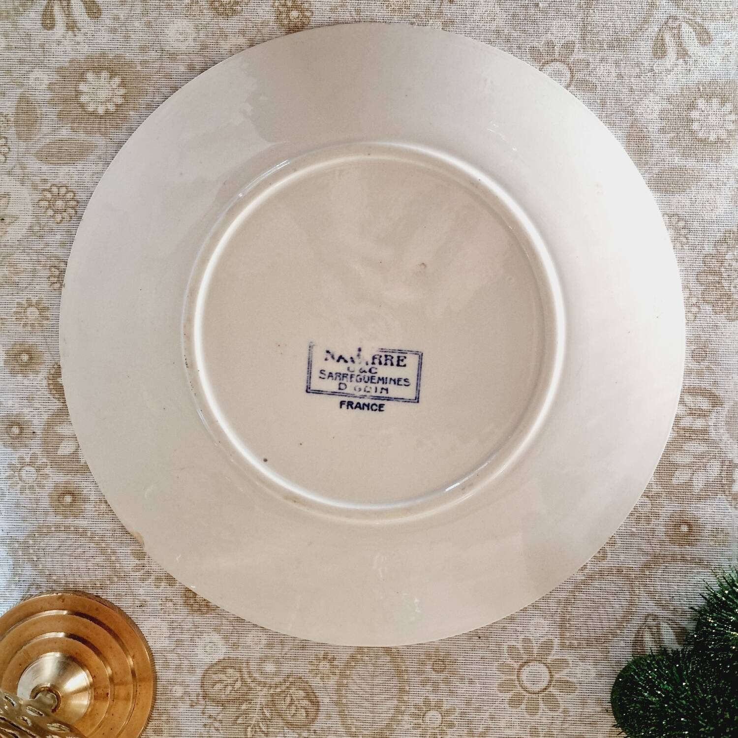 6 iron earth dessert plates lot 4