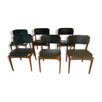 Lot de 6 chaises Johannes Andersen