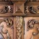 Old carved sideboard Portugal vintage solid wood