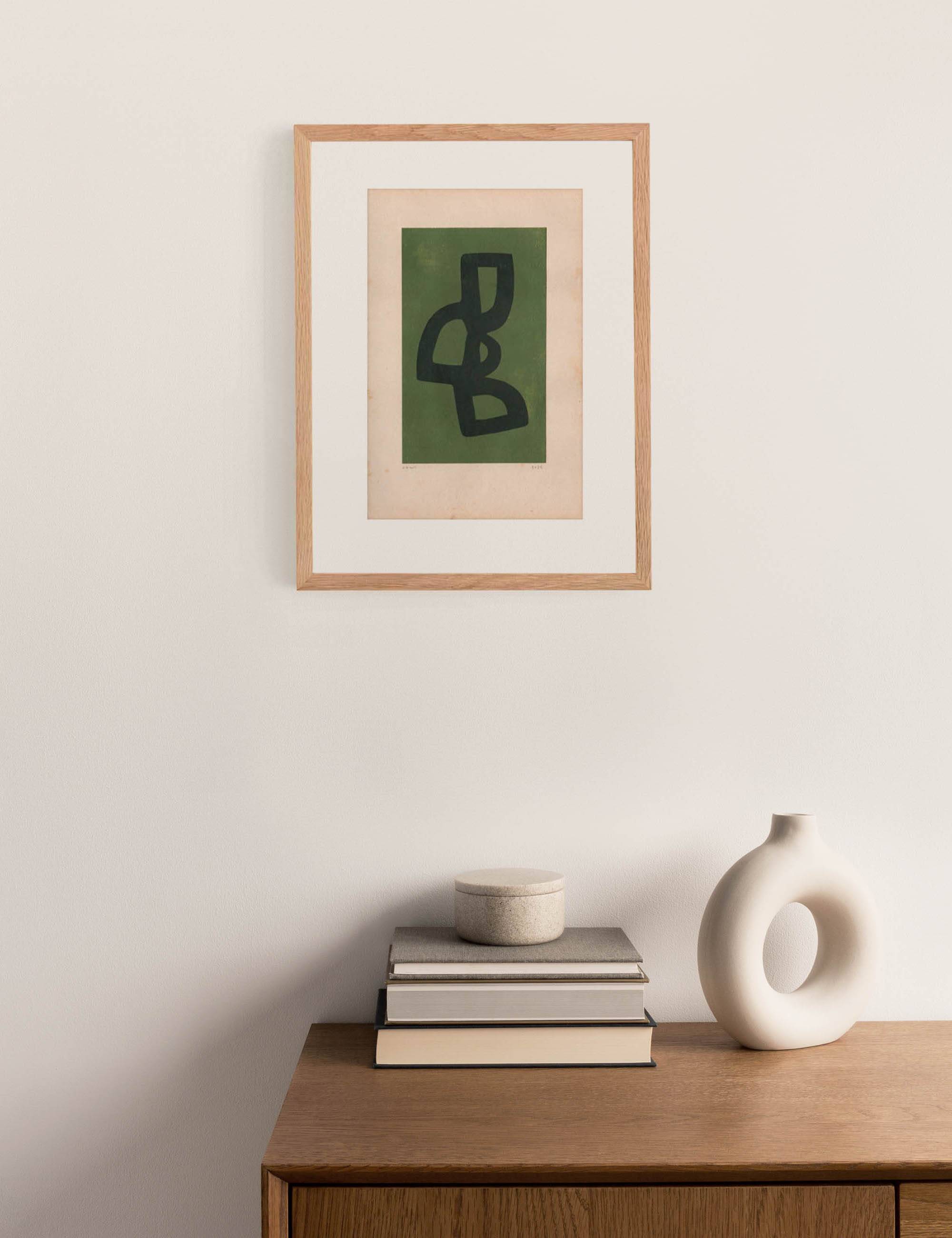 Collage on old paper signed Eawy