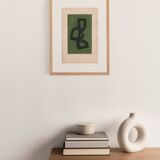 Collage on old paper signed Eawy