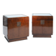 Walnut Veneered Drawer Cabinets or Nightstands by Baker, England, 1970s