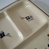Vintage Sarreguemines compartmentalized plate model 5041 with Japanese decoration