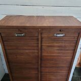 Double oak curtain file cabinet