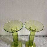 Paire de vases en cristal de Venise