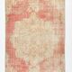 Tapis vintage oriental rouge et saumon