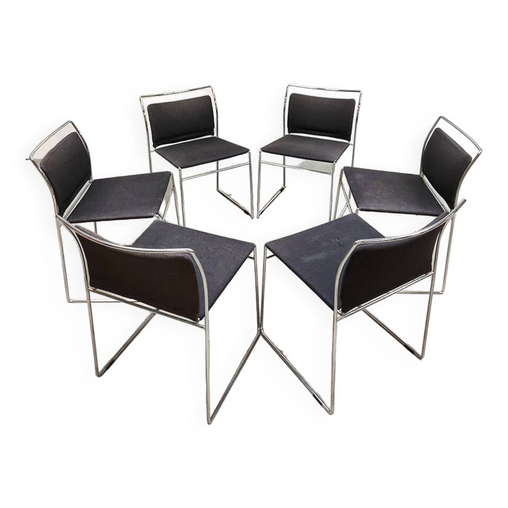 Vintage Italian Tulu dining chairs Kazuhide Takahama Simon Gavina