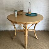 Rattan round table vintage