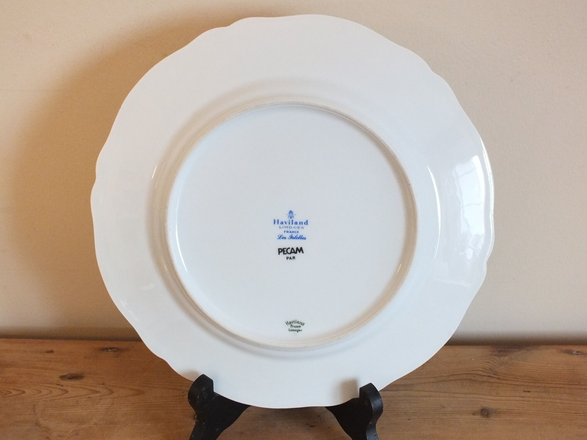 Set of 6 flat plates Limoges Haviland