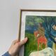 Tableau style Gauguin cadre bois doré