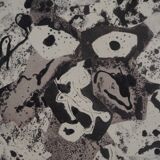 jean dubuffet: portrait - lithograph and stencil