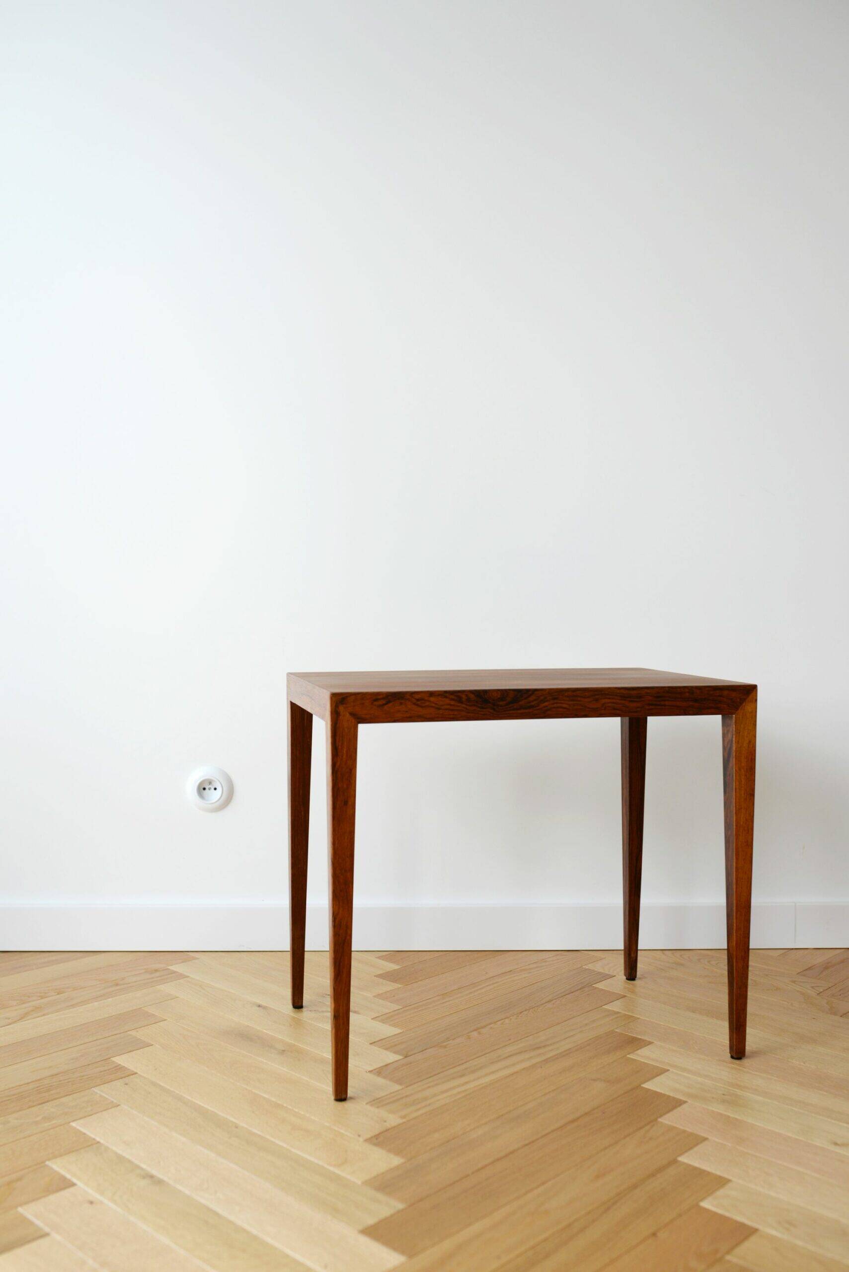 Table en palissandre minimaliste, Danemark années 1960-70