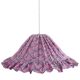 Emilia "purple shell flowers" conical textile suspension with flounce