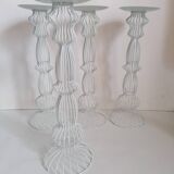 4 contemporary design wire candle holders