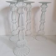 4 contemporary design wire candle holders