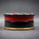 Round Roller Coaster Box in Longwy Enamel by Catherine Lhoir