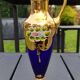 Trefuochi Murano vase in blown glass, floral pattern in relief