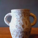 Ceramic vase with handles from the 50s signed Jean Austruy