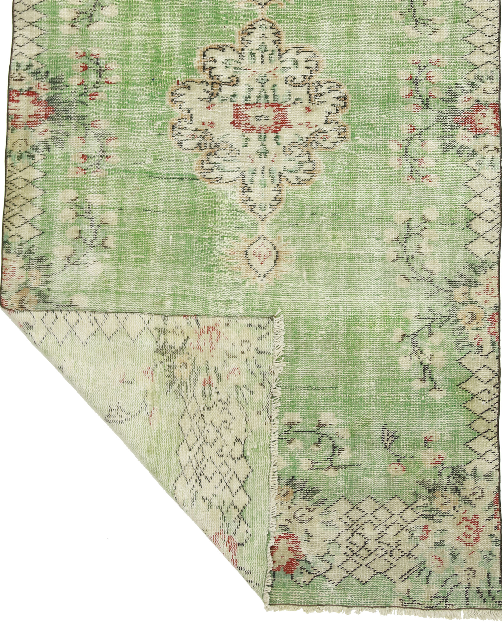 Anatolian handmade vintage rug 241 cm x 131 cm
