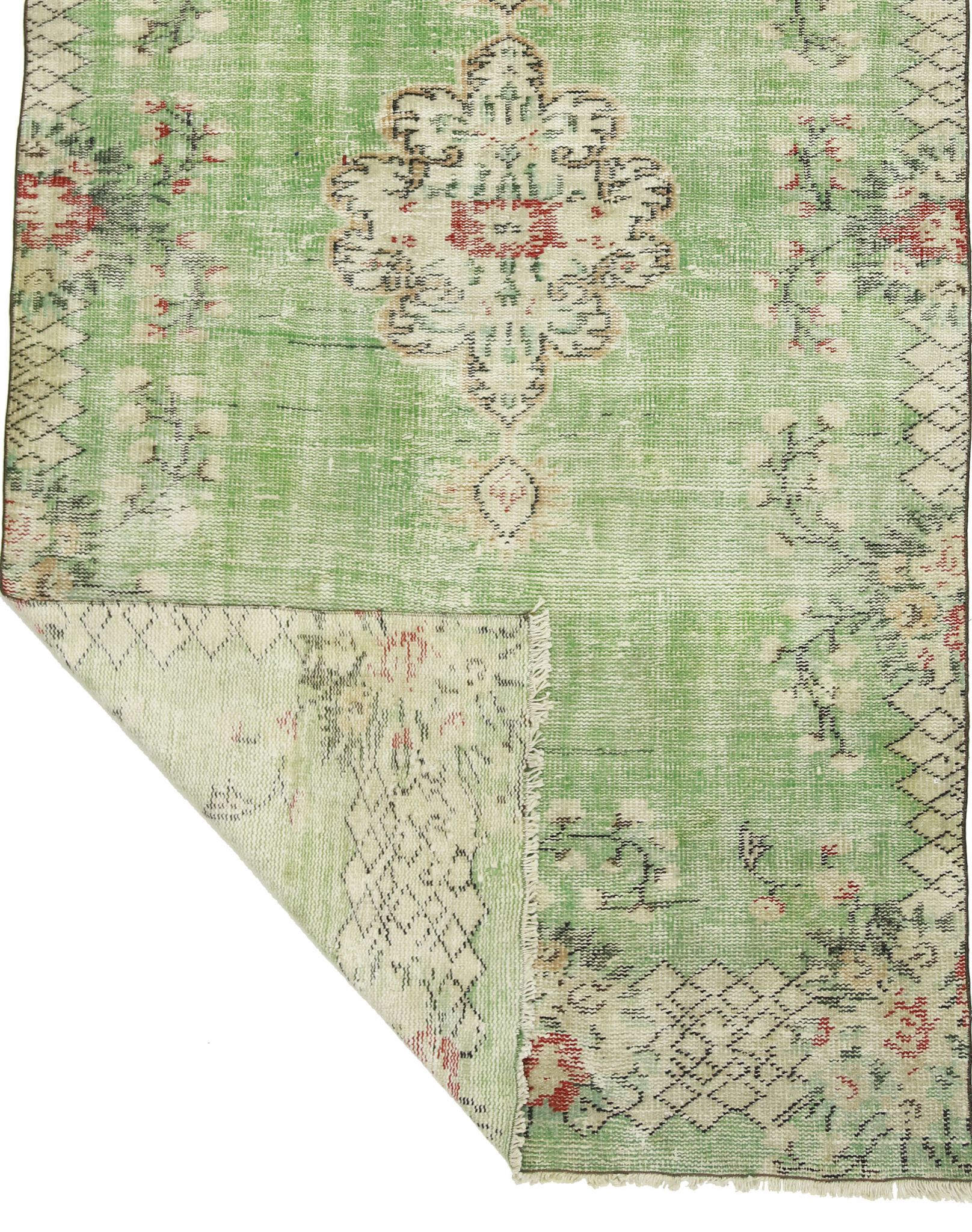 Anatolian handmade vintage rug 241 cm x 131 cm