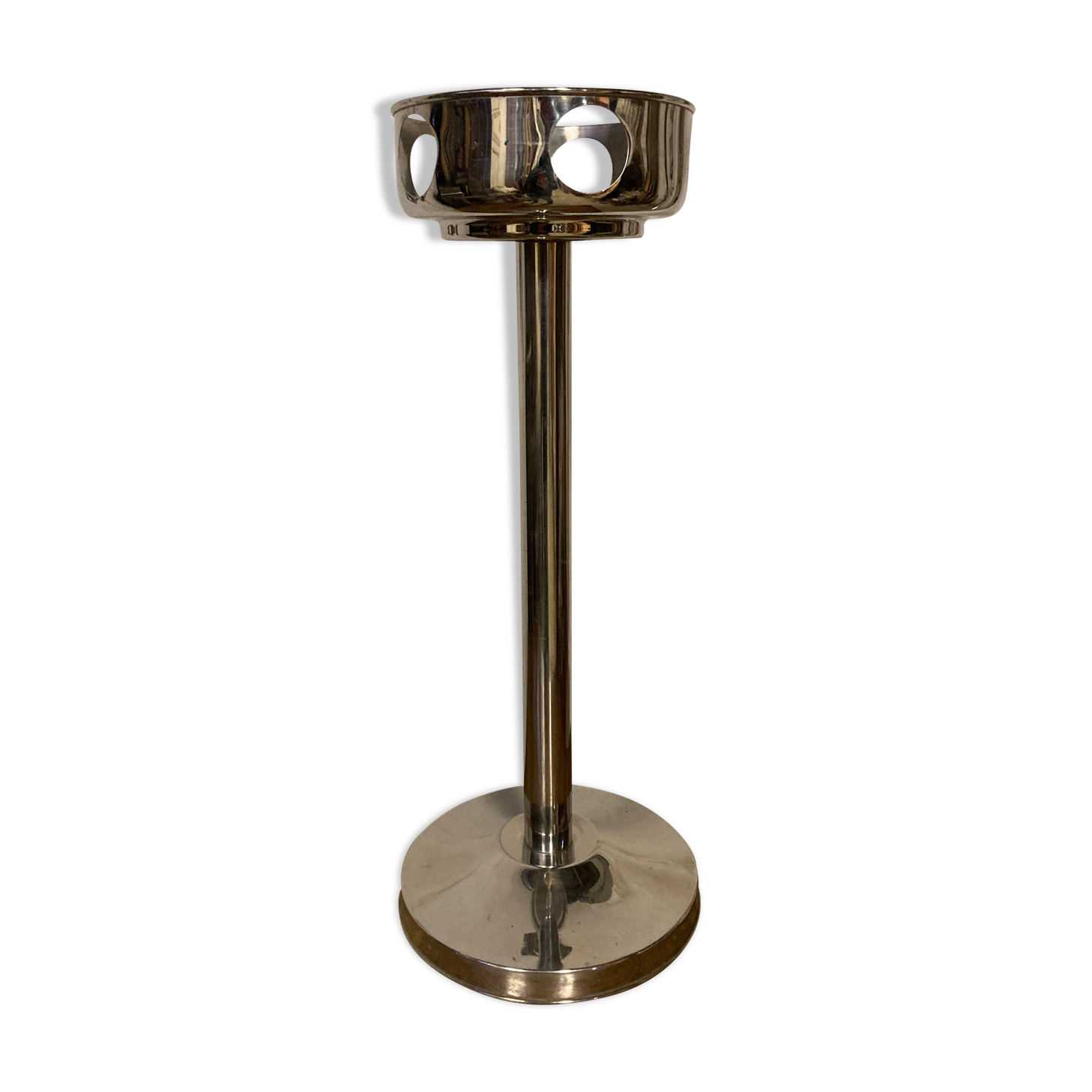 Champagne chrome metal bucket holder