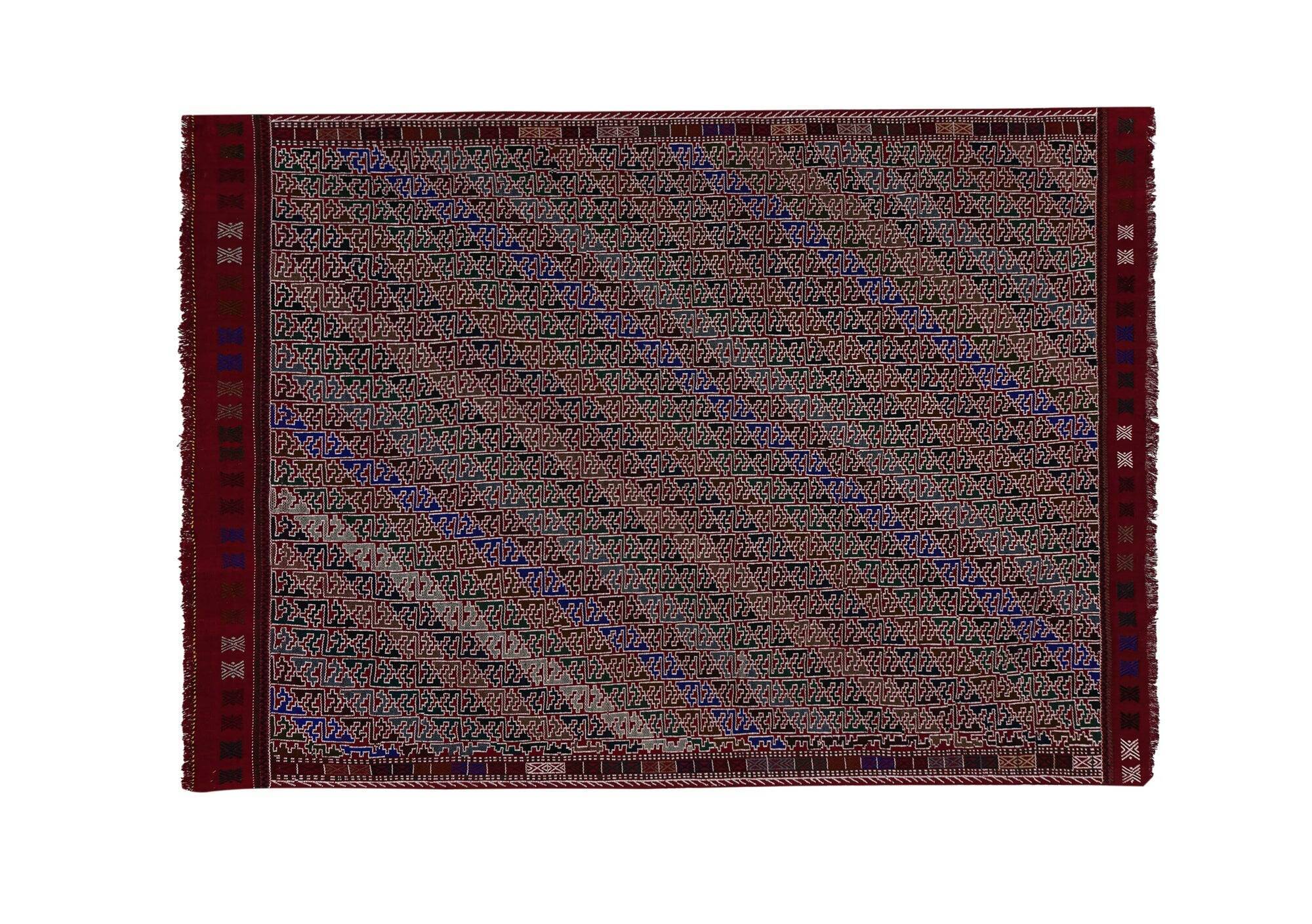 Vintage Turkish kilim, handwoven, 166x240 cm.