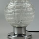 60s 70s table lamp bedside lamp chrome Doria glass space age design