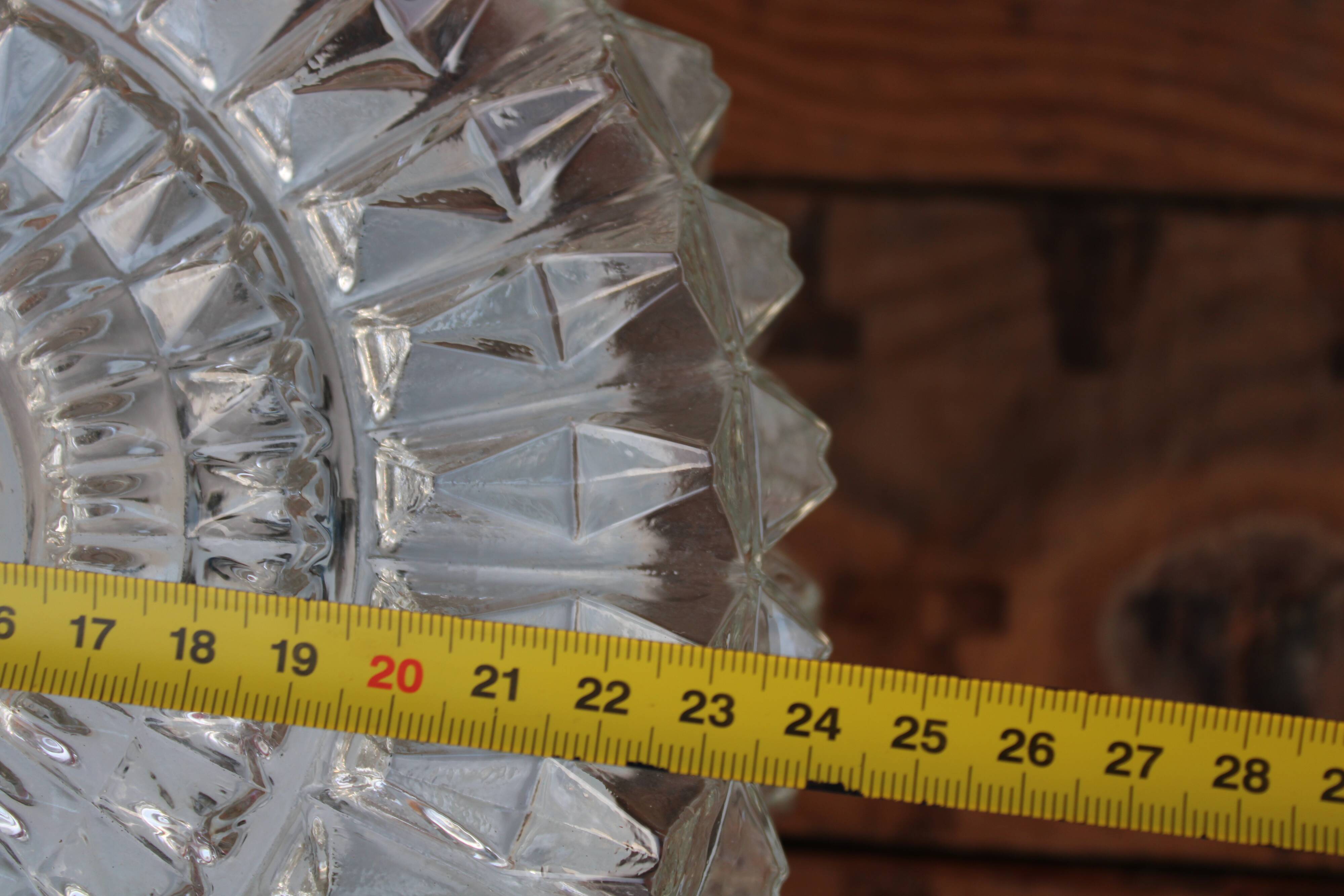 Moulded glass ceiling light