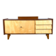 Lowboard, petit meuble de hall avec tiroirs, érable rayé, années 1960