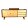 Lowboard, petit meuble de hall avec tiroirs, érable rayé, années 1960