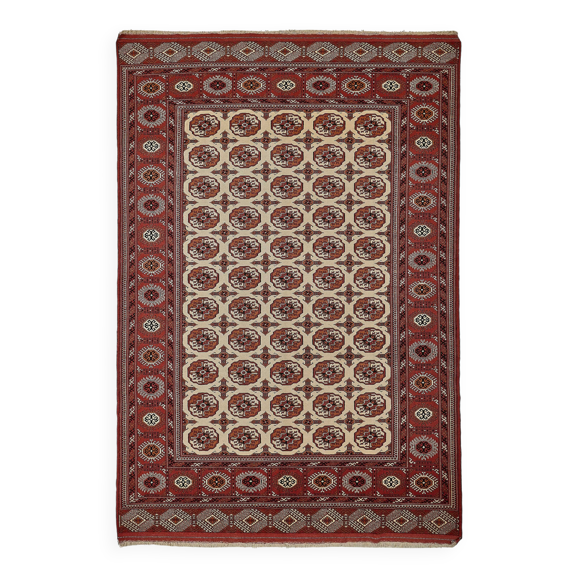 Tapis Oushak en laine noué à la main, 207 cm x 302 cm