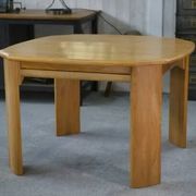 Solid elm table in the style of Maison Regain, 1970s