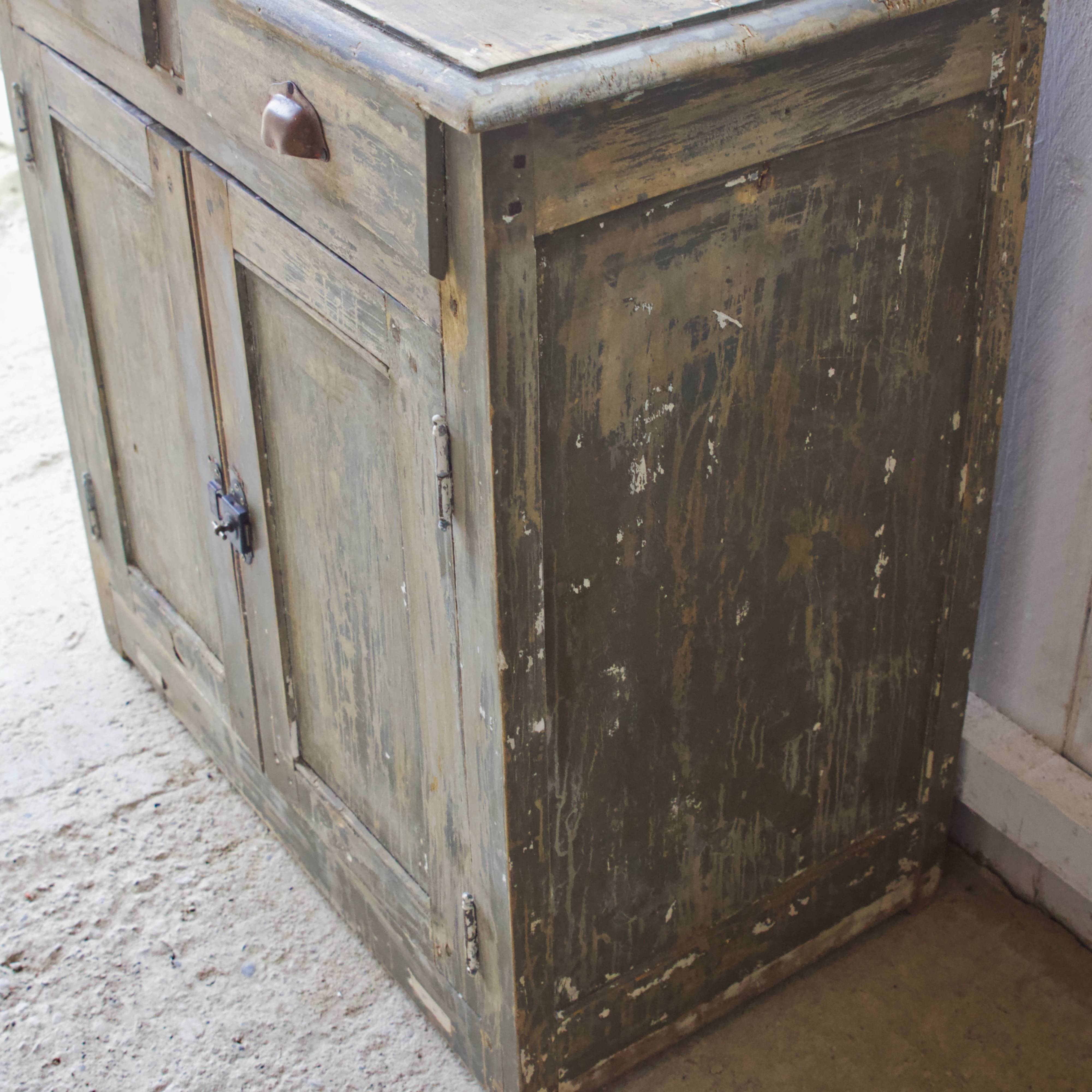 Sideboard in weathered gray wood