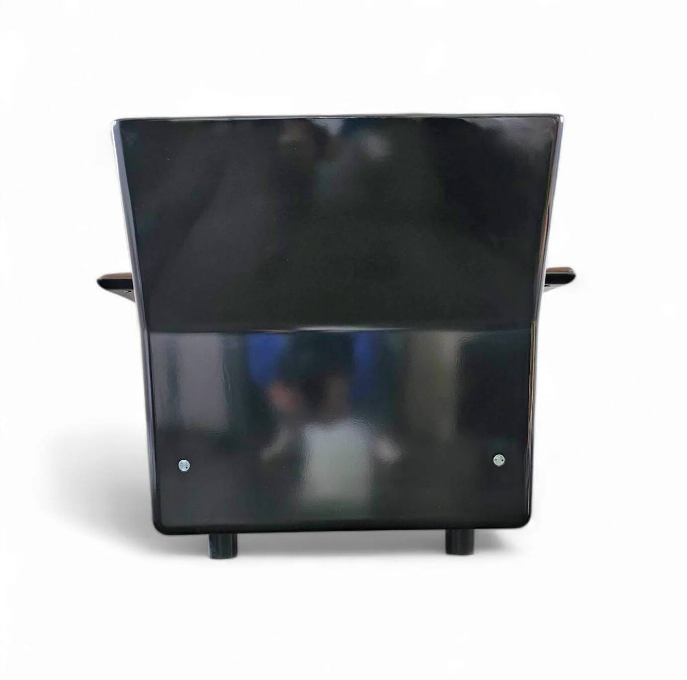 2 x Black shell & brown leather 620 chair programme lounge chair by Dieter Rams for Vitsoe, 1980s, top condition